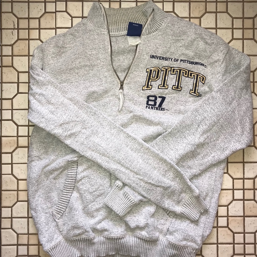 University of Pittsburgh Zip Sweater- Size Medium